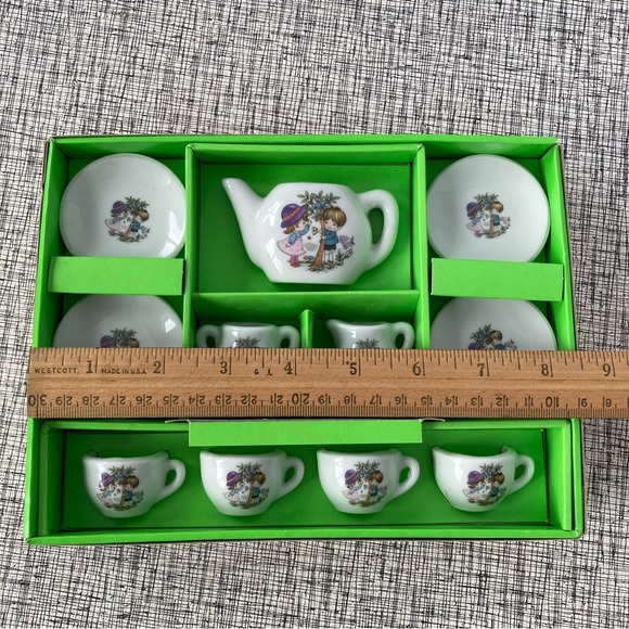 Vintage Toy Tea Set Reeves Miniature 11 pc In Original Box Boy Girl Bird Gift - Picture 8 of 10
